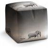 Sablio Taburet Slon a zebre: 40x40x40 cm
