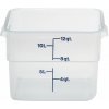 Transparentná polypropylénová nádoba na potraviny CamSquare, Cambro, 11,4 l, 11,4L, Priehľadná, 256x310x(H)210mm