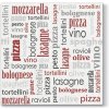 Obrúsky PAW AIRLAID L 40x40cm Italian Food Bordeaux