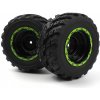 BlackZon Pneu s disky MT černá/zelená Smyter (HPI540181)