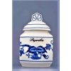 Cibulák – Korenička s viečkom + nápis – originálny cibuľový porcelán 1. akosť