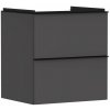 Hansgrohe Xelu Q Umývadlová skrinka, 63x58x50 cm, 2 zásuvky, matná sivá/matná čierna 54024670-HG