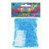 Rainbow Loom Original gumičky 300 kusov trblietavá modrá