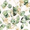 Umelý hodváb/silky elastický eukalyptus biely