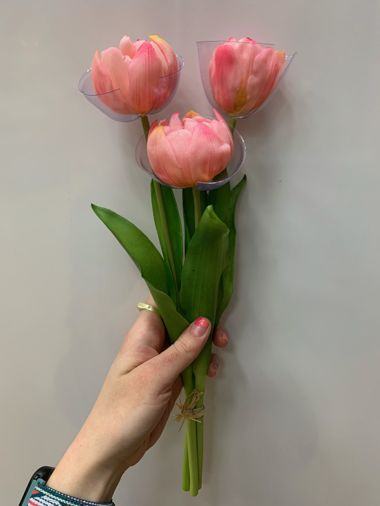 Villeroy & Boch - zväzok tulipánov 3 ks, svetloružová - Artificial Flowers