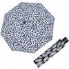 DOPPLER Fiber Mini Leaves blue - dámský skládací deštník 726465LE02