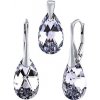 Silvego Strieborná súprava so Swarovski® Crystals kvapka Argent LSW181