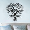 Drevený strom života - Rodina Vyberte si rozmer výrobku:: 68x75, Vybrať dekor:: Biela