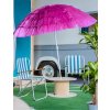 Havajský plážový slnečník do záhrady, na balkón, terasu so šnúrkami, ružový