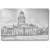 Vymalujsisam.sk Bodkovanie - Námestie Gendarmenmarkt, Berlín – Nemecko Farba: Červená, Veľkosť: 40x60cm, Rám: Na kartónovej doske
