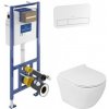 Villeroy & Boch predstenový modul ViConnect Pro S + WC misa SOGO Rim+, sedátko Slim SoftClose, tlačítko biele