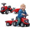 FALK 238C Baby Case IH červený s vlečkou a lopatkou s hrabličkami