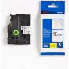 Páska Brother TZE-SE4, 18mm, bílá/černá, s plombovací páskou (security tape), délka 8m TZESE4