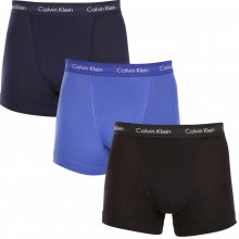 Calvin Klein Sada boxeriek Cotton Stretch 3P Lr Trunk U2664G 4KU Blue Shadow Cobalt Water Black