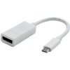 USB/Video prevodník, DP Alt Mode, USB C samec - DisplayPort samica, biely, 4K2K@30Hz 65507, DOPRODEJ