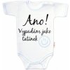 Body kr. rukáv s vtipným textom Baby Nellys, Ano! Vypadám jako tatínek, kluk, veľ. 80