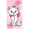 Jerry Fabrics Bavlnená osuška 70x140 Marie Cat Pink Flower