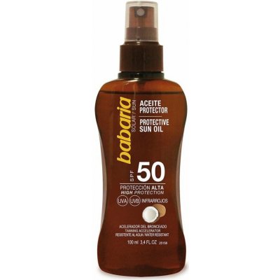 Babaria Sun Protective Oil opaľovací olej na tvár a telo s kokosovým olejom SPF50 200 ml