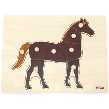 Montessori Puzzle s kostrou kôň
