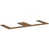Hansgrohe Xilesa E Doska pod umývadlo, 138x55 cm, 2 výrezy, kašmírový dub 54274550-HG