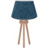 Duolla | Duolla - Stolná lampa BOUCLE 1xE27/15W/230V pr. 28 cm tyrkysová/drevo | DU601450