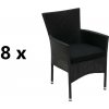 VerDesign 8 x BALI záhradné ratanové kreslo, antracit