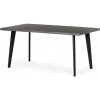 Autronic HT-F4416 GREY Stôl jedálenský, 160x90x75 cm, MDF doska, dekor šedý dub, kov, čierny lak