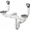 Hansgrohe Odtokové súpravy - Odtoková a prepadová súprava na dvojdrez, nehrdzavejúca oceľ 43922800