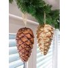 Šiška na zavěšení, se zlatým glittrem, 18 cm, 1 ks