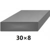 BranyPosuvne.sk Plochá plná oceľová tyč 30x8 mm (pásovina), bez povrchovej úpravy 6 m (J-P30x8-6)