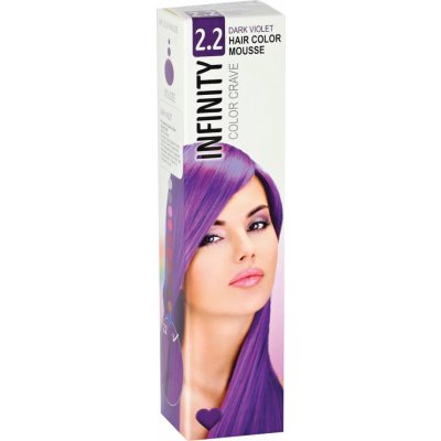 Elyseé Infinity Hair Color Mousse farebné penové tužidlá 2.2 Dark Violet  tmavá fialová 75 ml od 3,5 € - Heureka.sk