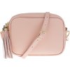 NovaKabelka.sk Bala Rosa Chiaro kožená talianska crossbody kabelka ružová