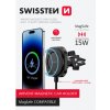 SWISSTEN Magstick Compact, magnetický držiak, bezdrôtové nabíjanie 15W Magsafe, čierny
