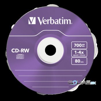 Verbatim CD-RW 700MB 4x, 5ks