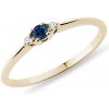 Diamantový prsteň zo zlata so zafírom KLENOTA K0335023