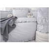 INTERMEDIC SK do postieľky Sivá s volánikom 90x130 / 45x65 cm – 100% bavlna, elegantný unisex dizajn, zips