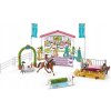 Schleich 42440 Turnajové závodiště s koníky a ošetřovatelkami s pohyblivými klouby