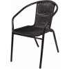 Záhradná pletená stolička SPRINGOS GF1011 - čierna