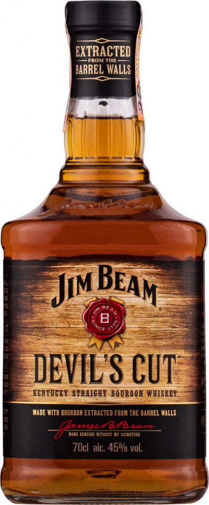 Jim Beam Devils Cut 45% 0,7 l (čistá fľaša)