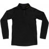 Detské funkčné tričko Devold DUO ACTIVE MERINO ZIP NECK JR - čierna 140