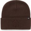47 Brand Pánská zimní čepice New York Yankees MLB Haymaker ’47 CUFF KNIT Brown