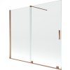MEXEN/S - Velar Dvojkrídlová posuvná vaňová zástena 180 x 150, transparent, růžové zlato 896-180-000-01-60