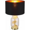 Globo Lighting Ginko stolová lampa 1x40 W čierna-priehľadná-mosadzná 24141M