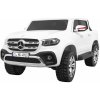JOKO Elektrické autíčko Mercedes Benz X-Class, MP4 LCD panel, dvojmiestne, penové kolesá, kožené sedadlo, nosnosť 50kg, biele