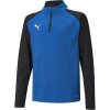 Detská futbalová mikina Puma, TEAMLIGA 1/4 ZIP TOP JR modrá,biela 152