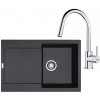 FRANKE SETG258O fragranitový drez 780x500 mm MRG 611 Onyx+batéria FS 3229.031 Chróm FRA 114.0700.718