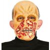 Maska na tvár zombie pena hnedá