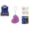 Prívesok na kľúče fidget srdce meniaci tvar antistresový plast 6cm 4 farby v krabičke 6x6,5cm