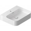 RAVAK CERAMIC SLIM WALL R 55 x 45cm umývadlo zaoblené obdĺžnikové na dosku, s otvorom pre batériu, s prepadom, keramika, biele, XJX01155006