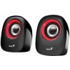 Genius repro SP-Q160, prenosné repro, 2.0, 6W, USB napájanie, 3,5 mm jack, čierno-červené - VÝPREDAJ